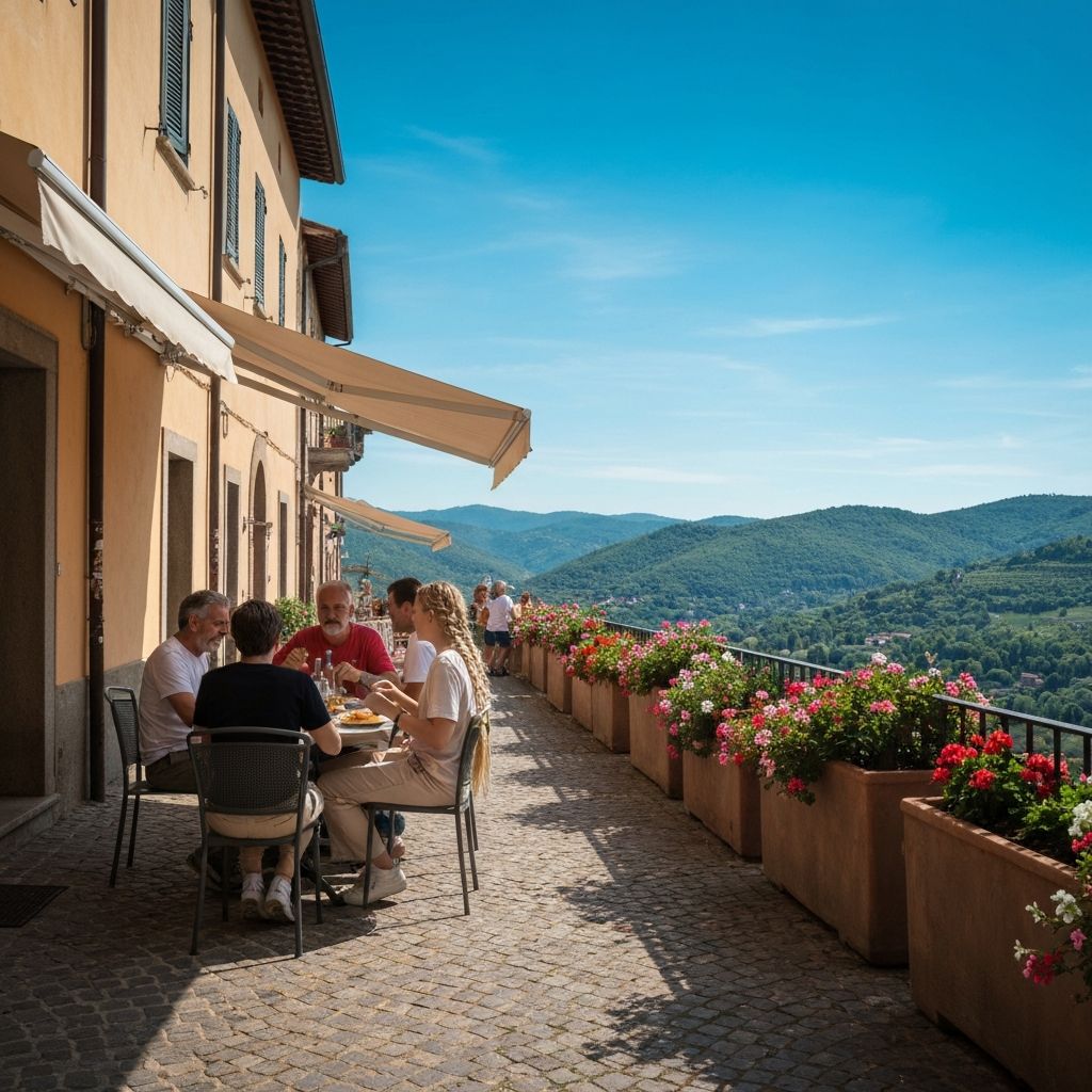 Scena di vita quotidiana italiana